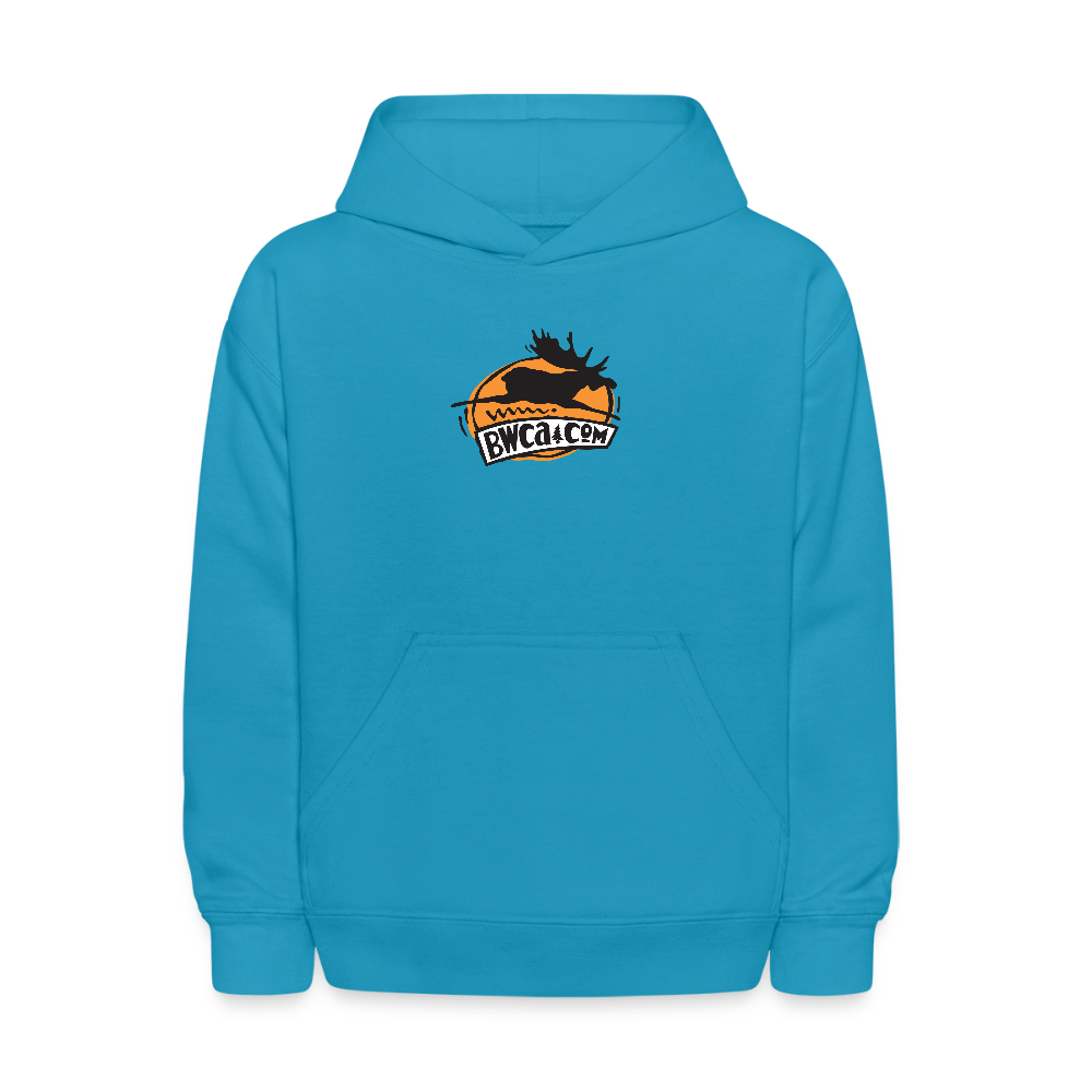 Kids' BWCA Flying Moose Hoodie - turquoise