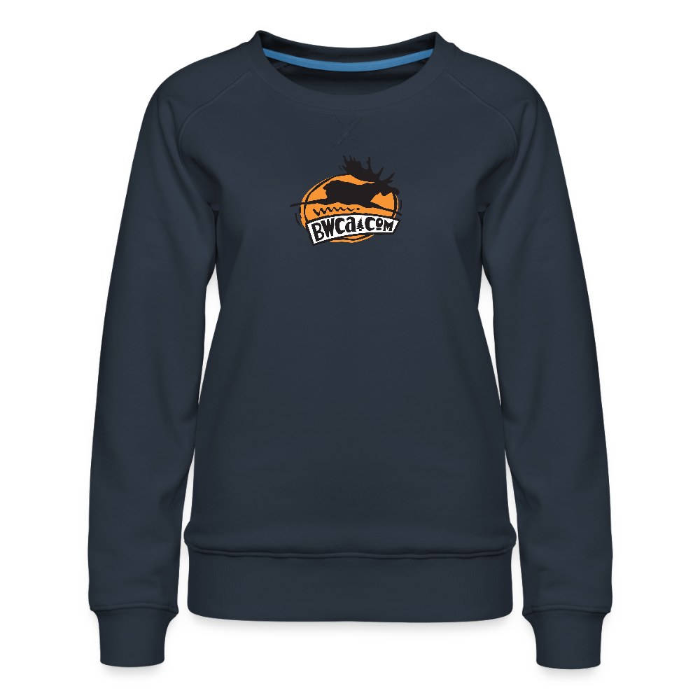 Women’s Premium BWCA Flying Moose Sweatshirt - navy