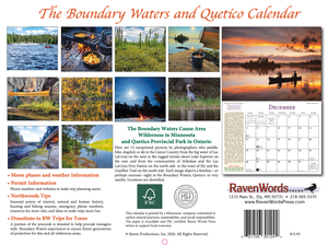 2027 Boundary Waters & Quetico Calendar